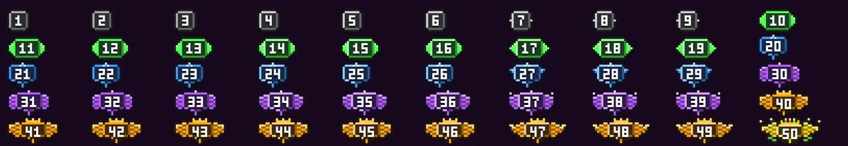 Les 50 badges pixel art de maîtrise